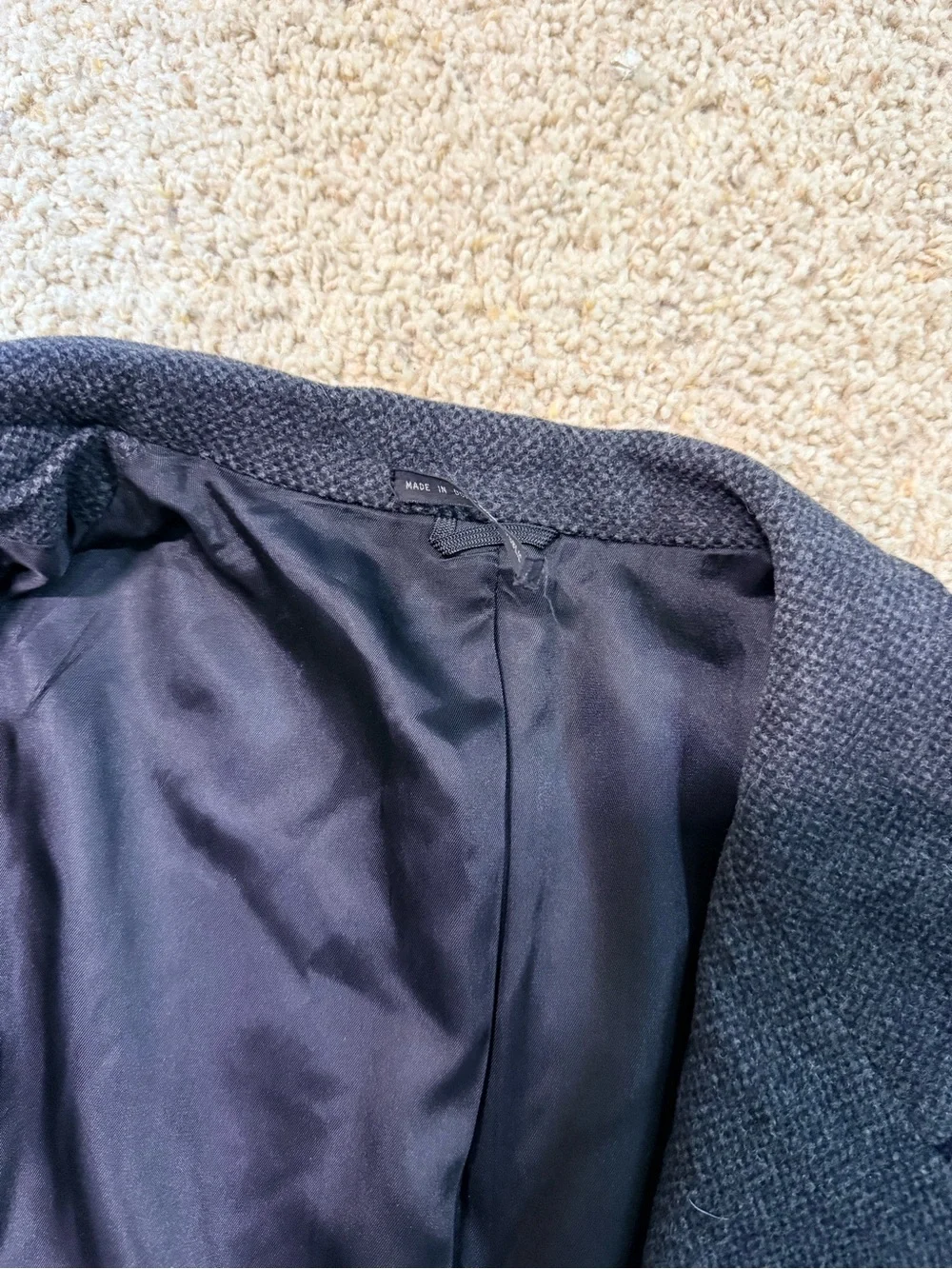Ralph Lauren Gray Long Wool Blend Overcoat Coat Classic Lined USA Style